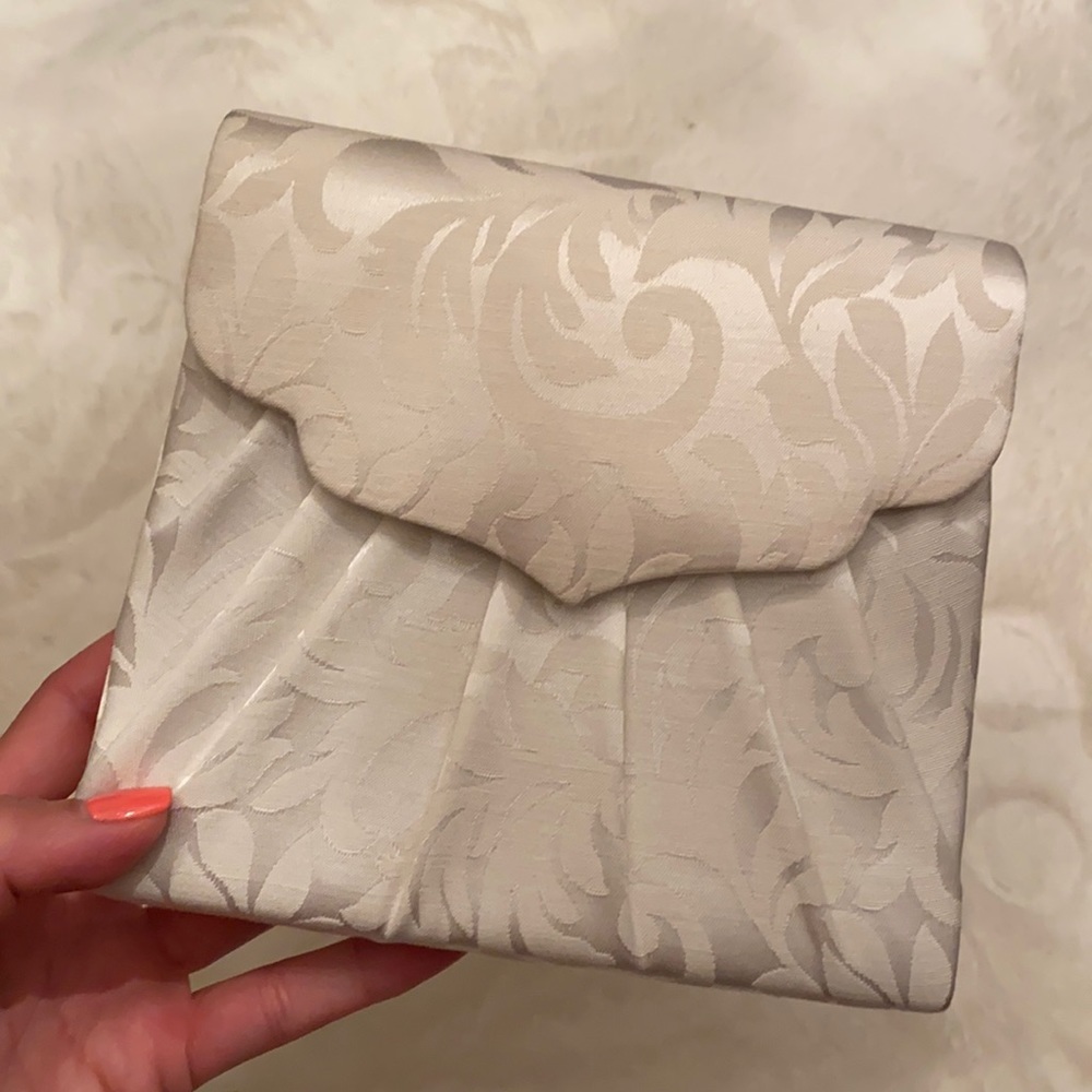 Brand new white clutch